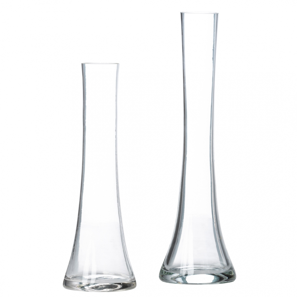 Coppia di vasi in vetro trasparente - Hanami Boutique